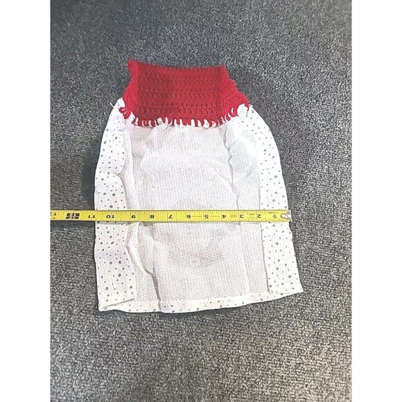 NEW  Handmade Crochet Santa Christmas Kitchen Oven Door Hanging Hand Towel - Picture 5 of 5